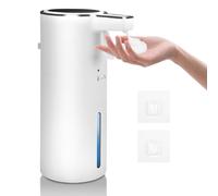 Gaethra Dispenser Sapone Bagno a Tocco Leggero, 420ml Dispenser Bagno a Muro, Dispensers Sapone Schiuma, Impermeabilità IPX5, per Cucina, Hotel,Ufficio (Bianco)