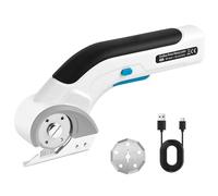 Gaethra Forbici Elettriche Senza Fili 3,7V, Taglia Cartone Ricaricabile Con Batteria 2000 mAh E Blocco Di Sicurezza, Ideale Come Cutter Per Tessuti, Feltro, Pelle, Tappeti E Cartone