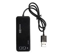 Gaetooely 3 porte USB 2.0 Hub esterno 7.1 Ch Sound Card Headset Microfono per PC Nero