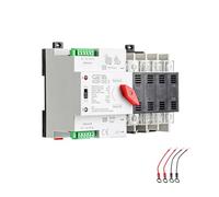 GAEYAELE Mini ATS Controller Automatico Interruttore di Trasferimento Tipo Elettrico ATS Max 63A 4POLE 220V Din Rail Montato(4P 63A AC220V)