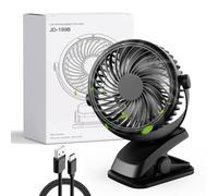 Gaeymy Mini Ventilatore Portatile, USB C Ventilatore da Tavolo con Pinza, Silenzioso Ventilatore da Scrivania a Batteria Ricaricabile, Piccolo Potente per Auto Esterno Campeggio Passeggino Ufficio