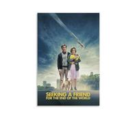GAEYWQEEGR Poster con scritta "Seeking A Friend for The End of The World", dipinto vintage per stanza, decorazione artistica da parete su tela, 50 x 75 cm, senza cornice