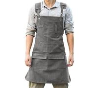 Gaf Nuncew Grembiule Barbecue Uomo, Grembiule Cucina Uomo in Denim Grembiule A Croce Con Tasche, Grembiule Personalizzato con Fascia Regolabile in Tasca, Per Giardino, Legname, Manutenzione, Saldatore