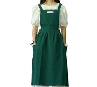 Gaf Nuncew Grembiule Donna Stile Giapponese con 2 Tasche Grembiuli da Cucina Impermeabile Anti-Macchia per Chef Casalinghe Cucina BBQ Festa Regalo Verde