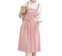 Gaf Nuncew Grembiule Donna Stile Giapponese con 2 Tasche Grembiuli da Cucina Impermeabile Anti-Macchia per Chef Casalinghe Cucina BBQ Festa Regalo rosa