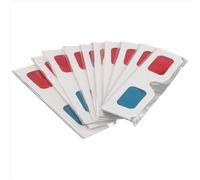 Gafas 3D,10 Pares Lentes Est?reo Papel Rojo y Azul para Films Set