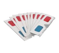 Gafas 3D,10 Pares Lentes EstÃ©reo Papel Rojo y Azul para Films Set