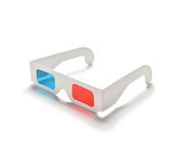 Gafas 3D,10 Pares Lentes Estéreo Papel Rojo y Azul para Films Set