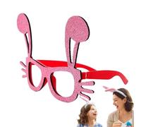 Gafas con de huevo de conejo de Pascua - Accesorios divertidos para fiestas de disfraces | Marco de gafas ligero con orejas de pollito, gafas coloridas para fiestas para niños y adultos, accesor