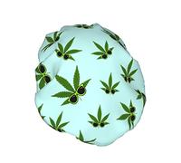 Gafas de sol Weeds Cute Sloth Love Butterfly Gorro de ducha Impermeable Reutilizable Forro de PEVA Gorro de baño elástico ajustable para el cabello para mujeres Señoras Salón de spa