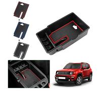 GAFAT Compatibile con Jeep Renegade 2015-2024 2025 Contenitore per Console Centrale, Renegade 2023 Organizer per Braccioli, Vano Portaoggetti, Renegade Accessori (Rosso)