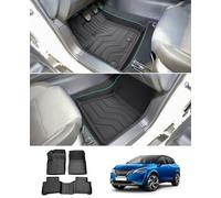 GAFAT Compatibile con Nissan Qashqai J12 Mild Hybrid 2022-2024 2025 Tappetini Abitacolo, Qashqai 2024 Tappetino Gomma TPE per Tutte Stagioni, Scansione Originale 3D, Bordo Alto [Non per e-Power]