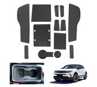 GAFAT Compatibile con Opel Mokka B Mokka-e 2021-2024 2025 2026 Tappetini Antiscivolo, Facelift Mokka e Tappetino Gomma per Console Centrale, Cuciture Porte, Accessori Mokka-B (Nero)