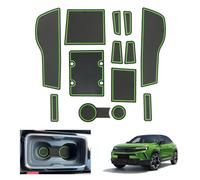 GAFAT Compatibile con Opel Mokka B Mokka-E 2021-2024 2025 Tappetini Antiscivolo in Gomma, 2025 Facelift Mokka e Tappetino Antiscivolo per Console Centrale, Cuciture Porte, Accessori Mokka B (Verde)