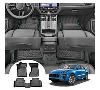 GAFAT Compatibile con Porsche Macan 2015-2023 2024 Tappetini Abitacolo, Macan Tappetini in gomma Originale Scansione 3D TPE Bordo Alto, Macan 2024 Tappetino, Accessori Macan 2023
