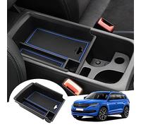 GAFAT Compatibile con Skoda Kodiaq 2017-2023/ Karoq 2017-2024 Vano Portaoggetti per Console Centrale, Karoq Organizer per Braccioli, Scatola Portaoggetti, Accessori Kodiaq (Blu)