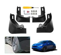 GAFAT Compatibile con Tesla Model Y 2021-2024 Paraspruzzi, Parafanghi, Parafango in Plastica, Paraspruzzi Ruota Anteriore Posteriore con Viti, Accessori Model Y (4 Pezzi)