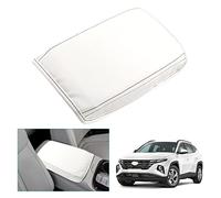 GAFAT Hyunda-i Tucson NX4 2021-2023 2024 (Automatico) Copertura per Bracciolo Centrale, Tucson 2023 Protezione Braccioli, Rivestimento in Pelle PU, Compatibile con Accessori Hyundai Tucson (Bianco)