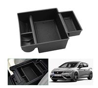 GAFAT Seat Leon MK3 5F FR ST/C*upr-a Leon 2012-2019 Vano Portaoggetti per Bracciolo, Leon Secondario Organizer da Braccioli per Console Centrale (Nero)