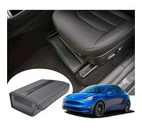GAFAT Tesla Model Y 2021-2024 Elegante Organizer per Console Centrale Sotto il Sedile, Model Y 2024 Scatola Portaoggetti Interno in Pelle PU e adesivo magico, Guidatore e Passeggero