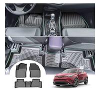 GAFAT Toyot-a C-HR 2016-2023 Tappetini in Gomma, CHR Tappetino Originali, Scansione 3D TPE Bordo Alto, Tappetini C-HR, Compatibili con Accessori Toyota C-HR