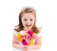 GAFATORY Fiore ragazza copricapo perla fascia per capelli da sposa fiore ragazza corona per matrimonio matrimonio fotografia festa