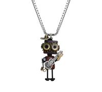 gafdu Collana Steampunk Robot,Collana In Legno, Pendente Vintage | Per Amanti Della Studenti D'Arte Collezionisti Eventi Cosplay Festival Musicali Feste A Tema Uso Quotidiano Halloween