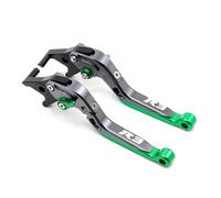 GAFITSEP Compatible With YZF-R3 YZF R3 2014-2020 2019 For Moto Leve Freno Frizione Pieghevoli Manopole Manubrio YZF-R3 Maniglie Leve Leva Freno(Green1)