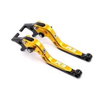 GAFITSEP Compatible With YZF-R3 YZF R3 2014-2020 2019 For Moto Leve Freno Frizione Pieghevoli Manopole Manubrio YZF-R3 Maniglie Leve Leva Freno(Gold4)