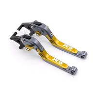 GAFITSEP Compatible With YZF-R3 YZF R3 2014-2020 2019 For Moto Leve Freno Frizione Pieghevoli Manopole Manubrio YZF-R3 Maniglie Leve Leva Freno(Gold2)