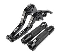 GAFITSEP Leva Freno Frizione Estensibile Pieghevole For Moto + Manopole Compatible With FZ1 YZFR6 YZFR1 YZF-R1 YZF R1 YZF-R125 YZF-R25 Leva Freno(Black2)