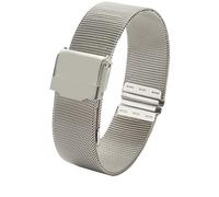 GAFNED Loop Milanese Female Simple Watchband 12 13 14 15 16 17 18 19 20 22mm Metal Weave Fashion Trend Bracciale per Dw ar banda d'oro(Silver,16mm)