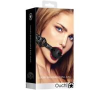 Gag Lusso Ouch! nero pelle PU regolabile morso bondage fetish BDSM