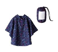 Gaga city Bambini Impermeabile Giacca da Pioggia Poncho da Pioggia Bambina Incappucciato Riutilizzabile Cappotto di Pioggia Bello come Materiale e ha la Sua Sacca Stelle blu/8-12 anni