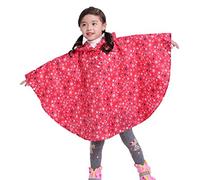 Gaga city Bambini Impermeabile Giacca da Pioggia Poncho da Pioggia Bambina Incappucciato Riutilizzabile Cappotto di Pioggia Bello come Materiale e ha la Sua Sacca Stelle blu/8-12 anni