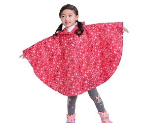 Gaga city Bambini Impermeabile Giacca da Pioggia Poncho da Pioggia Bambina Incappucciato Riutilizzabile Cappotto di Pioggia Bello come Materiale e ha la Sua Sacca Stelle blu/3-5 anni