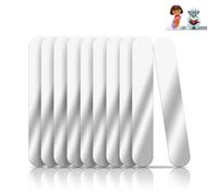 Gaga city Piastrine metalliche per figure uditive Tonie, piastra metallica autoadesiva, per figure Toniebox, piastra metallica rettangolare per magneti, 170 mm x 20 mm, 10 pezzi