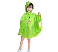 Gaga city Poncho Portatile Impermeabile da Pioggia, Eva Riutilizzabili Poncho, antivento impermeabile,Ideali per a piedi, Viaggi, Gite, Festival Erba verde/S