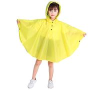 Gaga city Poncho Portatile Impermeabile da Pioggia, Eva Riutilizzabili Poncho, antivento impermeabile,Ideali per a piedi, Viaggi, Gite, Festival Giallo/L
