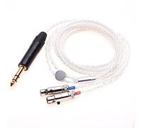 GAGACOCC 1/4 6,35 mm 8 core 5n cavo di aggiornamento per cuffie placcato argento compatibile per Audeze LCD-2 LCD-3 LCD-4 LCD-X LCD-XC 2m (6,5ft)