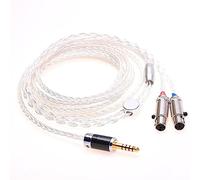 GAGACOCC Cavo di aggiornamento per cuffie placcato argento da 4,4 mm bilanciato a 8 core, compatibile con Audeze LCD-2 LCD-3 LCD-4 LCD-X LCD-XC 2 m