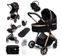 GaGaDumi SoHo Passeggino 3 in 1 - Certificato TÜV, Seggiolino Auto i-Size, Ultraleggero (6,8 kg), con Parapioggia, Zanzariera, Borsa Fasciatoio, Cestino, Portabibite - Perfetto per Città e Campagna