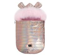 GaGaDumi "Teddy" sacco coprigambe invernale, seggiolino con cerniera, borsa per coccole, coperta per bambini, carrozzina, testiera lavabile, adatto a tutti i passeggini e seggiolini (T01-Rose Gold)