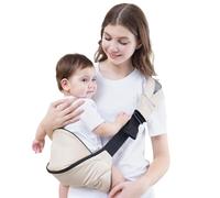 GAGAKU Cinghie Per Bambini Tracolla Imbottita Regolabile Portabebè Ergonomico Portatile Con Seggiolino Antiscivolo Per Neonati E Bambini Piccoli (6,4-20 Kg) - Crema