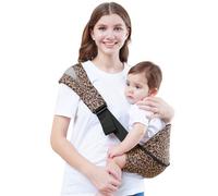GAGAKU Cinghie Per Bambini Tracolla Imbottita Regolabile Portabebè Ergonomico Portatile Con Seggiolino Antiscivolo Per Neonati E Bambini Piccoli (6,4-20 Kg) - Leopardo