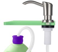 GagALIFE - Dispenser di sapone integrato (nichel spazzolato) per lavello da cucina e tubo di prolunga, anti-perdita, con tubo da 101,6 cm, non più ricarica superiore
