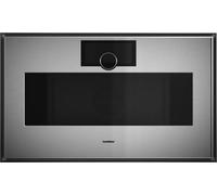 Gaggenau Forno compatto combinato a microonde con cerniere a sinistra da incasso GM481120 finitura inox e vetro fumè da 76 cm