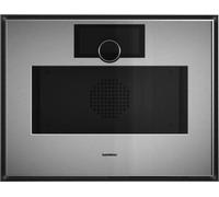 Gaggenau Forno compatto combinato a vapore con cerniere a sinistra da incasso GS471120 finitura inox e vetro fumè da 60 cm