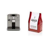 Gaggia RI9305/11 Brera, Caffè in Grani o Macinato, 1400 W, Argento/Nero, 100% Made in Italy Miscela Espresso 100% Arabica in Grani - 500 gr