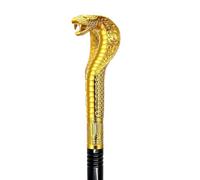 GAGIFT WORLD 42IN Metal Cane with Snake Plastic Handle, Egyptian Staff for Pharaoh & Cleopatra Costume Mesmerizing Cosplay Prop for Halloween